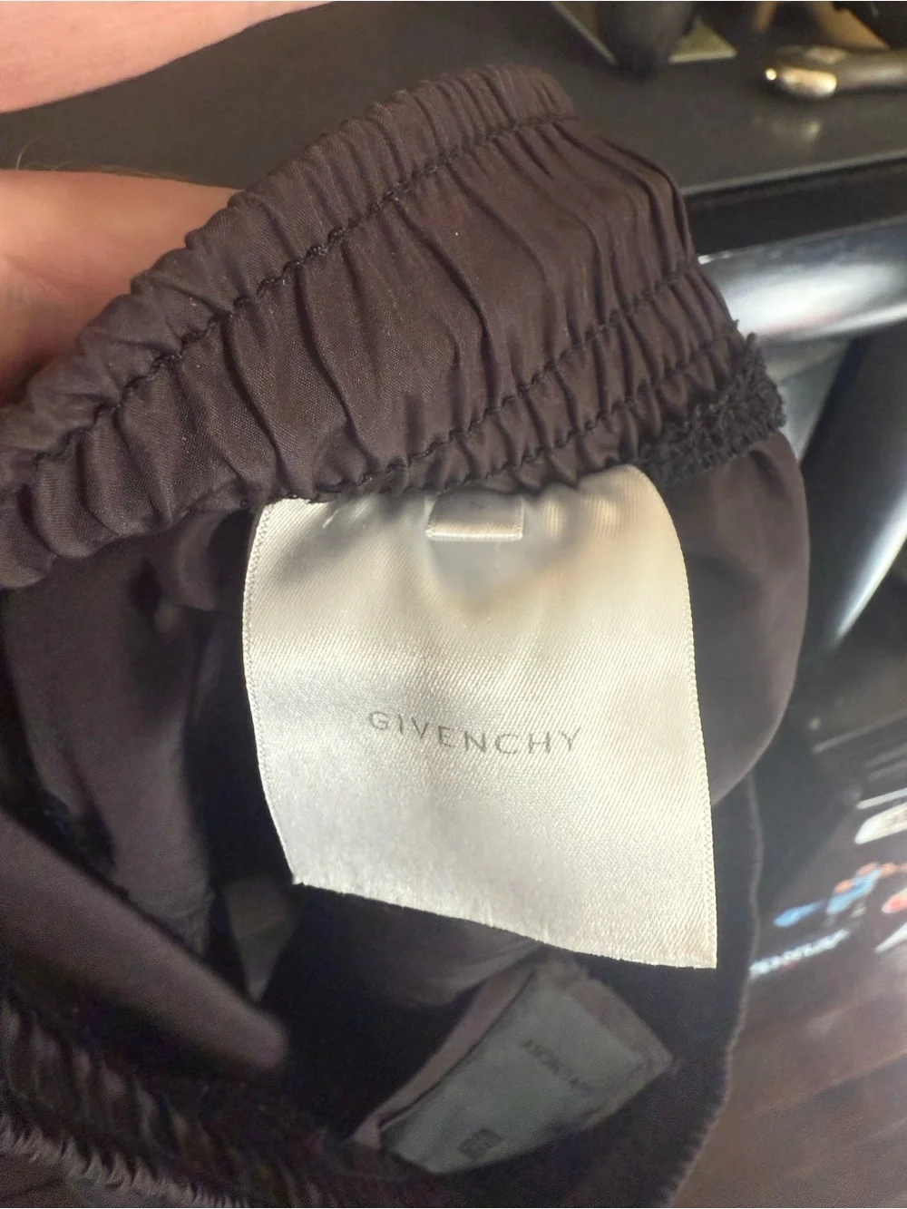 Givenchy Black Logo Swim Trunks